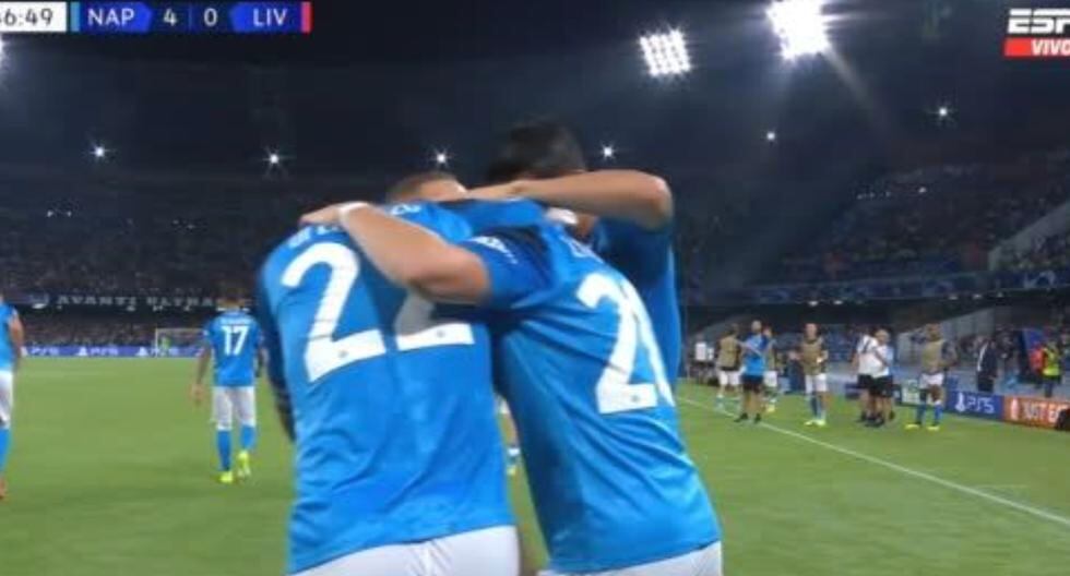 Euforia en Italia: Zielinski marcó el 4-0 de Napoli vs. Liverpool y consigue su doblete 