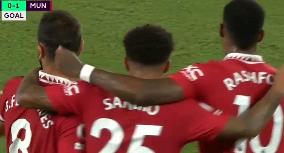 Jadon Sancho anotó el 1-0 de Manchester United sobre Leicester City 