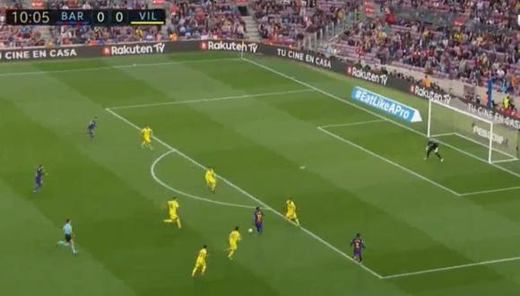 Philippe Coutinho marcó en el Barcelona vs. Villarreal. (Foto: captura de YouTube)