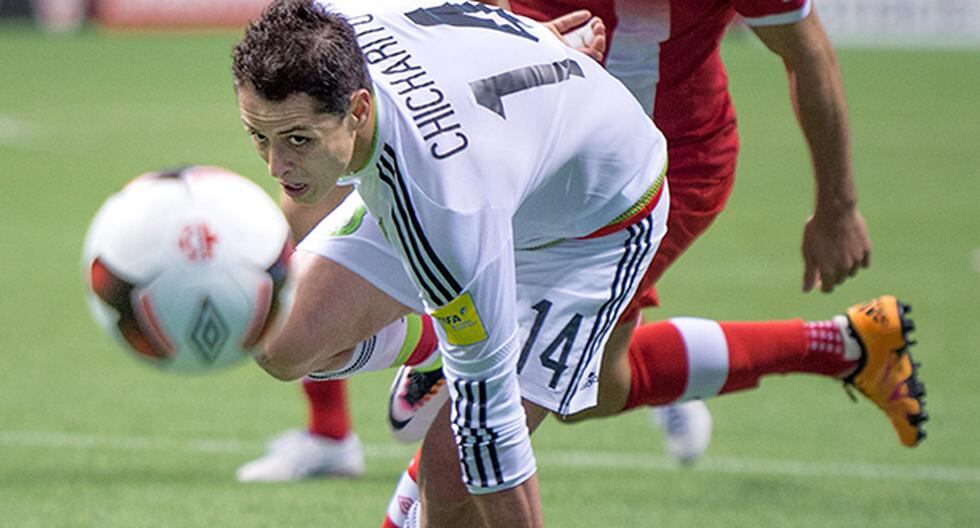 Javier Hernández fue uno de los autores de la goleada de México ante Canadá en Vancouver, por las Eliminatorias Rusia 2018 de la CONCACAF (Foto: EFE)