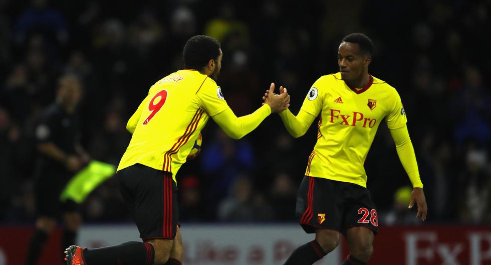 André Carrillo participó 22\' en el empate que protagonizaron Watford y Tottenham. (Foto: Getty Images)