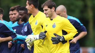 Iker Casillas realizó su primer entrenamiento con el Porto