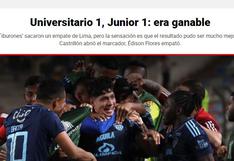 Copa Libertadores: así reaccionó la prensa colombiana tras empate entre Universitario y Junior