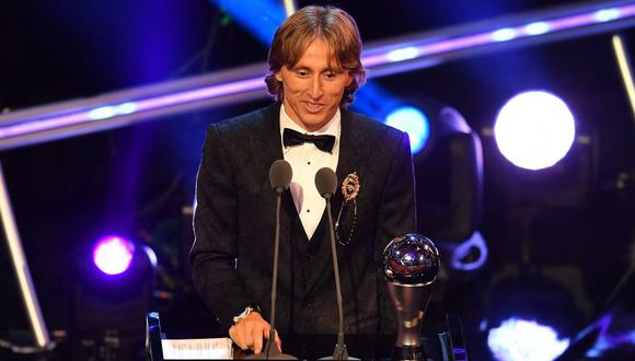 Luka Modric también ganó el Balón de Oro del Mundial y el mejor de UEFA (Foto: AFP).