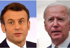 Macron y Biden ven una “gran convergencia” de ideas en su primera entrevista 