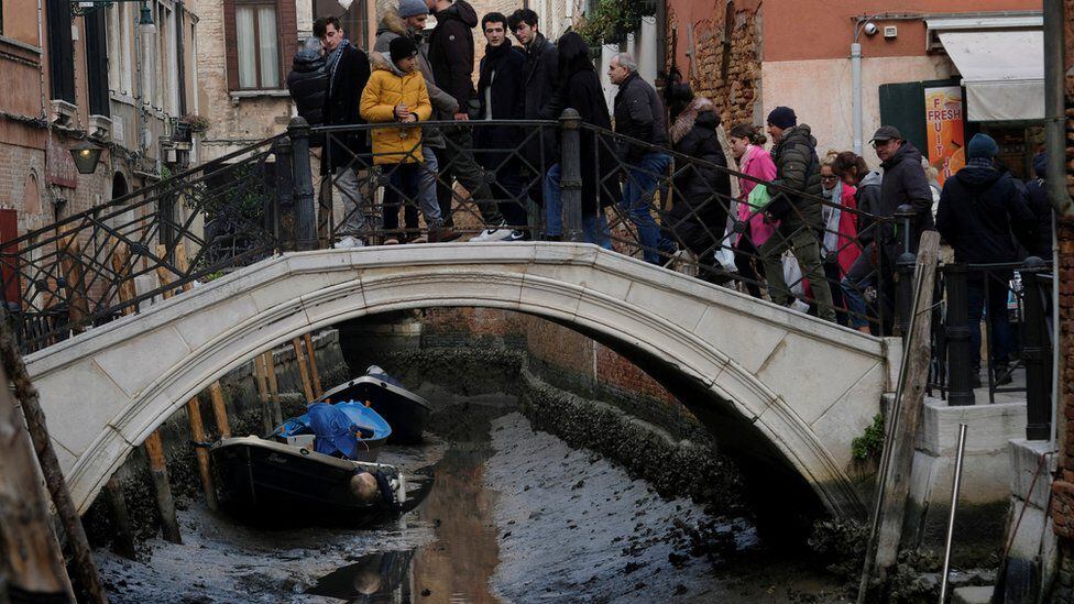 Tourists have had to witness an unusual phenomenon at a time when Venice is often affected by floods.  (REUTERS).