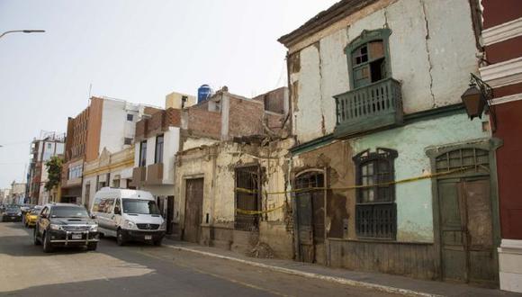 40 casas del centro de Trujillo en riesgo de colapsar