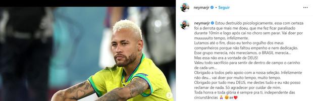 El desgarrador llanto de Neymar tras fracasar otra vez con Brasil