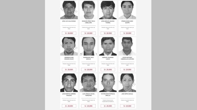 Requisitoriados por el delito de violación sexual. (Captura: Mininter)