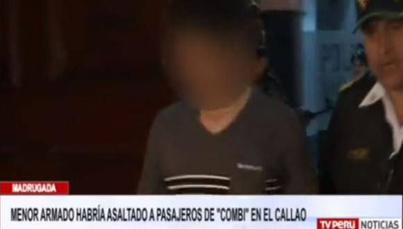 Callao: Menor de edad cayó tras asaltar a pasajeros de combi