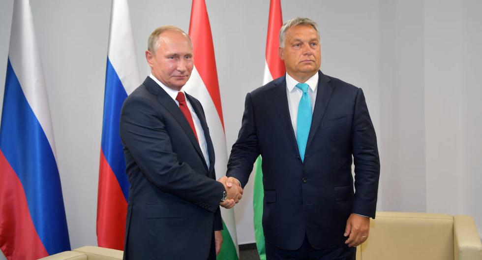 El presidente ruso, Vladímir Putin (i) junto al primer ministro húngaro, Viktor Orbán (d) durante su reunión en Budapest, en Hungría. (Foto: EFE)