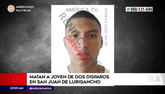 Asesinan a joven en SJL. (Foto: América Noticias)