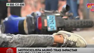 San Juan de Lurigancho: joven motociclista muere tras impactar contra un tráiler en la Av. Malecón Checa | VIDEO