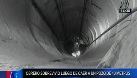 Carabayllo: obrero sobrevivió tras caer a un pozo de 40 metros