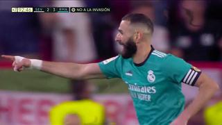 ¡Hazaña! Benzema consigue la remontada para el 3-2 del Real Madrid vs. Sevilla | VIDEO