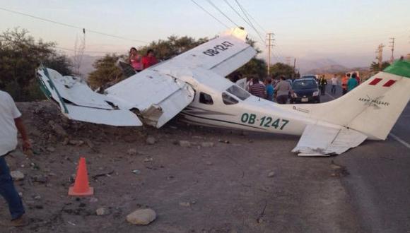 Nasca: seis heridos por caída de avioneta cerca de aeoródromo