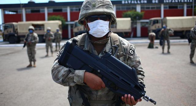 En la Base de Infantería de la Marina de Guerra se ha designado a 1.400 efectivos para dar seguridad a cinco distritos, dos del Callao y tres de Lima.  (Foto: Hugo Curotto/GEC)