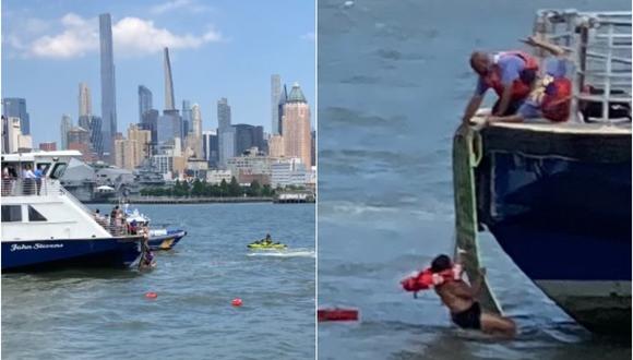 En torno a las 14.45 hora local  y por motivos que se están investigando, el barco volcó en el río Hudson a la altura del museo Intrepid de Nueva York.