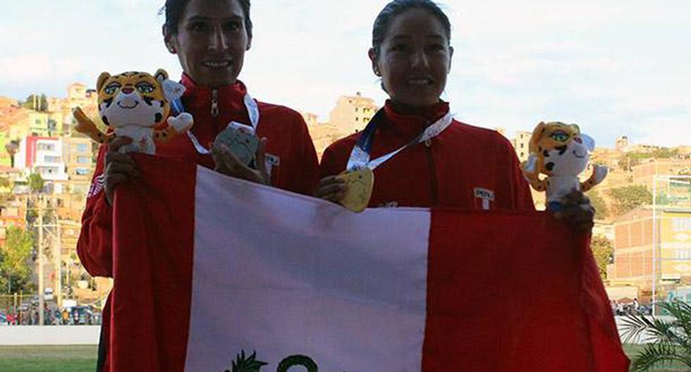 Podio peruano en atletismo de los Juegos Suramericanos con Inés Melchor y Gladys Tejeda. (Foto: FEDEPEATLE)