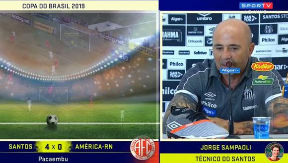 Jorge Sampaoli, DT del Santos, explicó la situación de Christian Cueva luego de llegar tarde a los entrenamientos. (Video: SporTV)