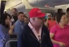 Seguidor de Trump causa un aterrizaje en avión de United Airlines