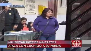 Mujer acuchilló a esposo tras denunciar agresiones en SJL