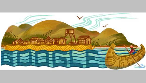 Google celebra hoy el 40 aniversario de la Reserva Nacional del Titicaca con un doodle. (Foto: Google)