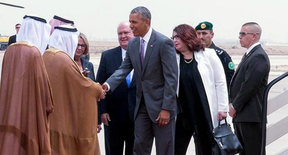 Barack Obama es recibido por altos mandos políticos de Arabia Saudita. (Foto: EFE)