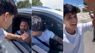 Lionel Messi le da un beso a fanático y este enloquece: “No lo puedo creer” 