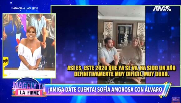 Magaly Medina arremete contra Sofia Franco por perdonar a Álvaro Paz de la Barra. (Foto: Captura de video)