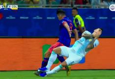 Argentina vs. Colombia: Falcao vio la tarjeta amarilla por este tremendo codazo a Leandro Paredes | VIDEO