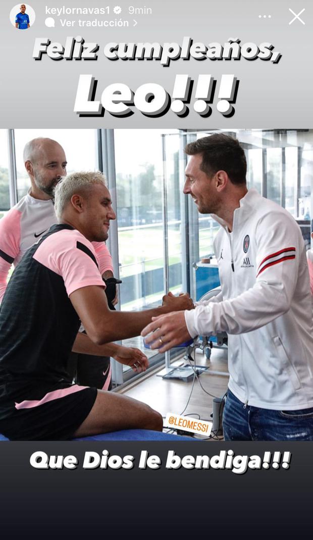 Mbappé, Neymar and Keylor Navas were other footballers who sent their greetings to Lionel Messi for his birthday through social networks.  (Photo: Instagram)