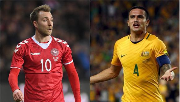 Dinamarca y Australia serán dos de los tres rivales de Perú en el Mundial de Rusia 2018. (Foto: AFP)
