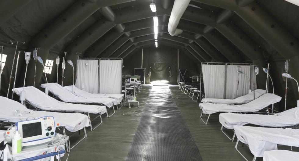 En estos módulos se puede ver un espacio para atención de pacientes. Hay espacio para atender hasta 40 personas. (Foto: Minsa)