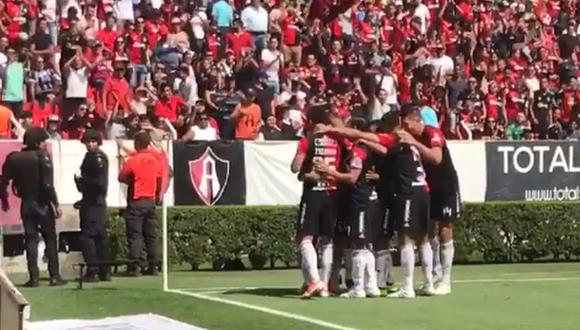 Jairo Torres se encargó de abrir el marcador en el Monterrey vs. Atlas por el Clausura 2019 de la Liga MX (Foto: captura de pantalla)