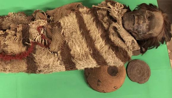 Una de las momias de 2.000 años encontradas en San Juan, Argentina. UNIVERSIDAD NACIONAL DE SAN JUAN