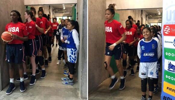 Estas son las imágenes que dejaron en evidencia la diferencia entre ambas escuadras antes del partido. (Foto: FIBA)