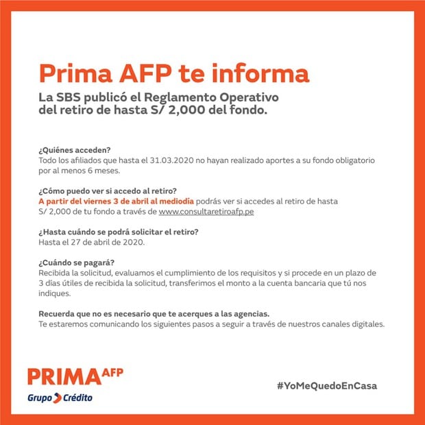 La página www.consultaretiroafp.pe es la clave en cada una de las AFP (Foto: Prima AFP)