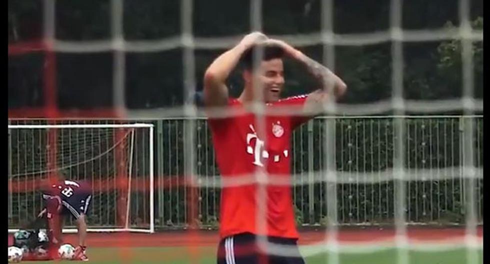 James Rodríguez y el gol extraño con marcó con el Bayern Munich. (Foto: captura)