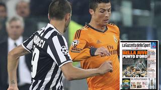 Prensa italiana elogia a la Juventus por empatar ante Real Madrid