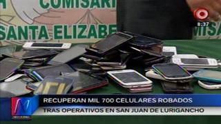 San Juan de Lurigancho: recuperan 1.700 celulares robados