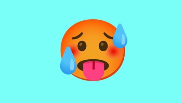 Sal de dudas y mira qué es lo significa este emoji de la cara roja de WhatsApp. (Foto: Emojipedia)