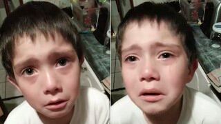 Inocente niño revela por qué llora desconsoladamente y el conmovedor motivo te sorprenderá