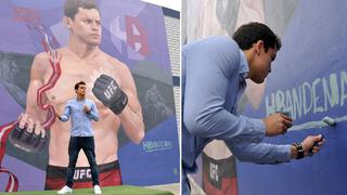 Magdalena develó mural de Humberto Bandenay, el joven que noqueó en la UFC