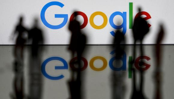 Google. (Photo by Kenzo TRIBOUILLARD / AFP)