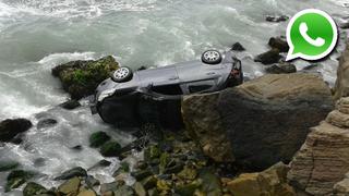 WhatsApp: auto con tres personas cayó al mar de Chorrillos