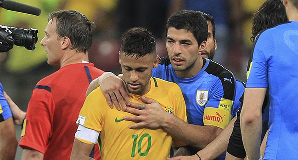 Neymar y Luis Suárez fueron los protagonistas del partido Brasil vs. Uruguay por las Eliminatorias Rusia 2018. Sin embargo, el duelo pude tener un final triste (Foto: EFE)