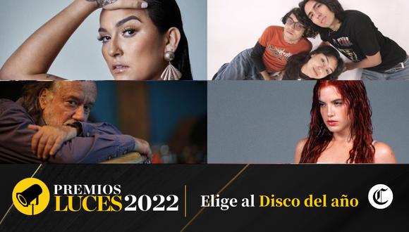 Premios Luces 2022: algunos de los nominados en la categoría Disco del año.