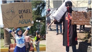 Otakus se unen a las protestas en Chile disfrazados como sus personajes preferidos