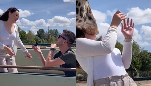 La pareja nunca va a olvidar la pedida de mano. (Foto: Captura/TikTok-
montserratcox)